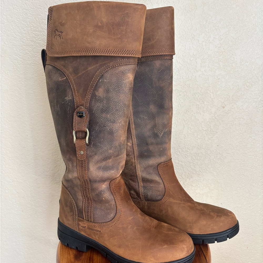 Women's Brown Leather Winter Boots